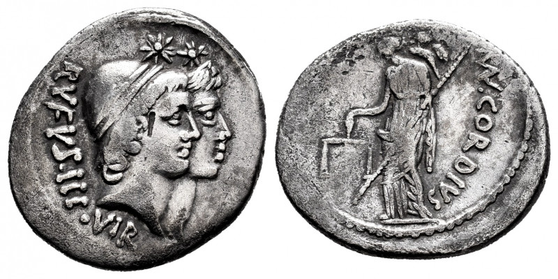 Cordius. Manius Cordius Rufus. Denarius. 46 BC. Rome. (Ffc-602). (Craw-463/1b). ...