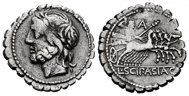 Cornelius. L. Cornelius Scipio Asiagenus. Denarius. 106 BC. Rome. (Ffc-612). (Cr...