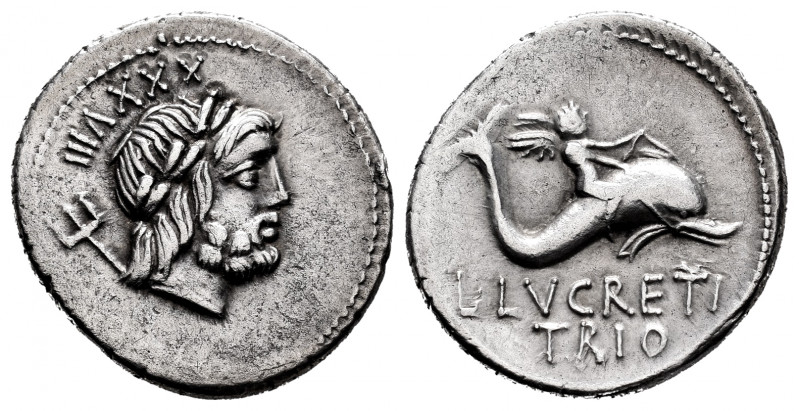 Lucretius. L. Lucretius Trio. Denarius. 76 BC. Rome. (Ffc-825). (Craw-390/2). (C...