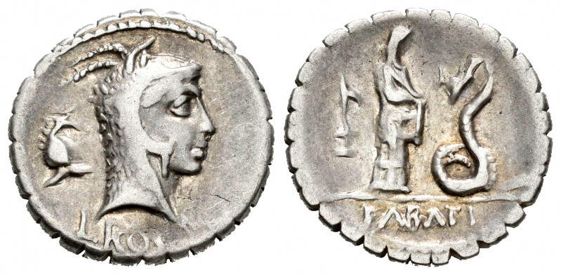 Roscius. L. Roscius. Denarius. 62 BC. Central Italy. (Ffc-1090). (Craw-412/1). (...