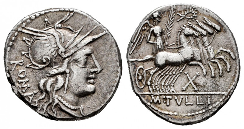 Tullius. M. Tullius. Denarius. 120 BC. Rome. (Ffc-1162). (Craw-280/1). (Cal-1317...