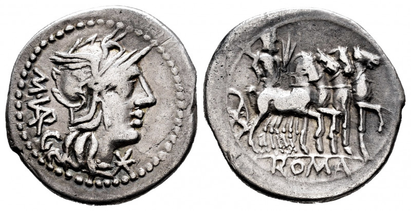 Vargunteius. Marcus Vargunteius. Denarius. 130 BC. Rome. (Ffc-1183). (Craw-257/1...