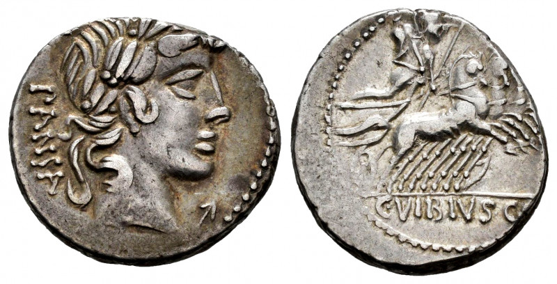 Vibius. C. Vibius C.f. Pansa. Denarius. 90 BC. Auxiliary mint of Rome. (Ffc-1189...