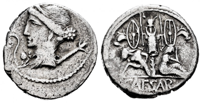 Julius Caesar. Denarius. 44 BC. Galia. (Ffc-12). (Craw-468/2). (Cal-646). Anv.: ...