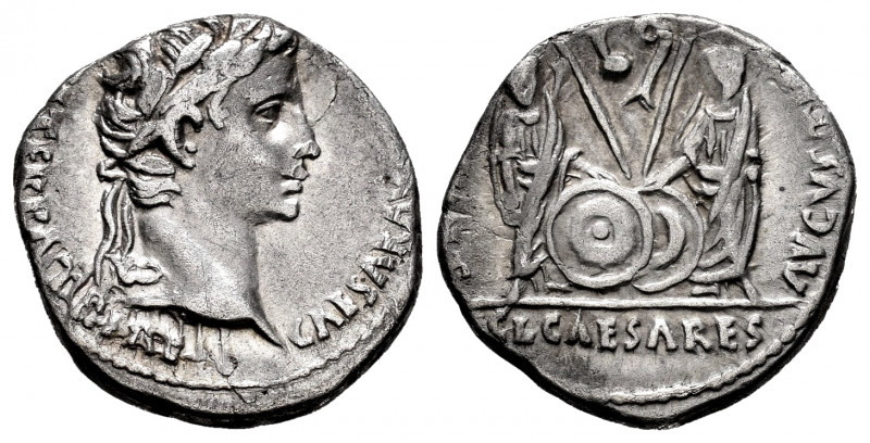 Augustus. Denarius. 7-6 BC. Rome. (Ric-207). (Bmcre-433). (Rsc-43c). Anv.: CAESA...