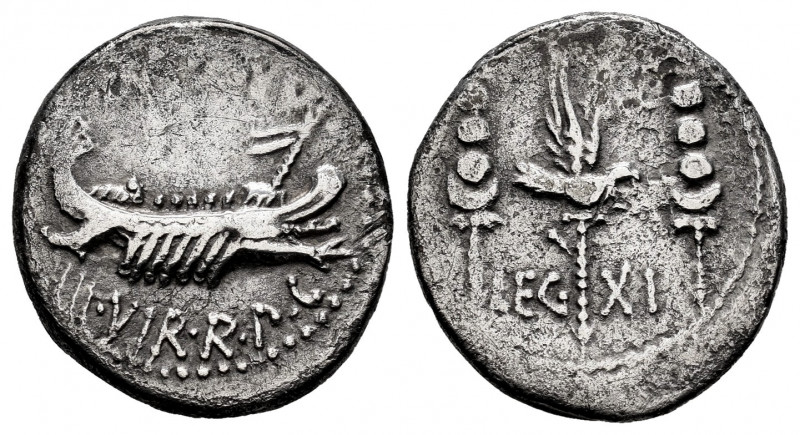 Mark Antony. Denarius. 32-31 BC. Mint moving. (Ffc-44). (Craw-544/25). (Cal-191)...
