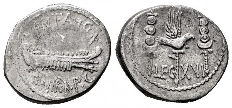 Mark Antony. Denarius. 32-31 BC. Mint moving. (Ffc-51). (Craw-544/31). (Cal-199)...
