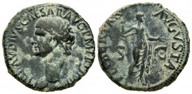 Claudius. Unit. 41-42 AD. Rome. (Spink-1859). (Ric-97). Rev.: LIBERTAS AVGVSTA SC Libertas standing right, holding pileus, left arm outstretched. Ae. ...