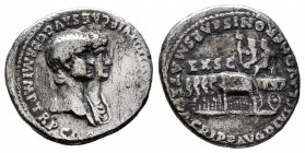 Nero and Agrippina. Denarius. 55 AD. Rome. (Ric-7). (Seaby-4). Anv.: Jugate busts right of Nero, bareheaded, slight drapery, and Agrippina Junior bare...