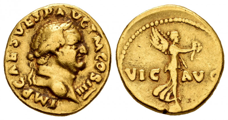 Vespasian. Aureus. 72-73 AD. Rome. (Ric-361). (Cal-699). (Bmc-72). Anv.: IMP CAE...