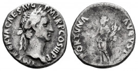 Nerva. Denarius. 97 AD. Rome. (Ric-16). (Rsc-66). Rev.: FORTVNA AVGVST, Fortuna standing facing, head to left, holding cornucopiae and rudder. Ag. 3,3...