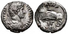 Hadrian. Tetradrachm. Year 13 = 128/9 AD. Alexandria. (RPC-III 5728). (Köln-994/6). (Dattari (Savio)-1525). Anv.: AVT KAI TPAI AΔPIA CEB, laureate, dr...