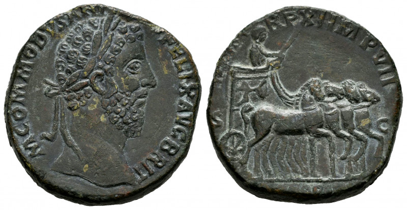 Commodus. Sestertius. 186 AD. Rome. (Ric-III 464). (Mir-18, 700/30). (Banti-287)...