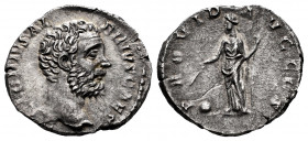 Clodius Albinus. Denarius. 193 AD. Rome. (Ric-1). (Bmcre-38). Anv.: D CLODIVS ALBINVS CAES, bare-head right. Rev.: PROVID AVG COS, Providentia standin...