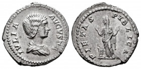 Julia Domna. Denarius. 196-211 AD. Rome. (Ric-574). Anv.: IVLIA AVGVSTA, draped bust of Julia Domna right. Rev.: PIETAS PVBLICA, veiled Pietas standin...