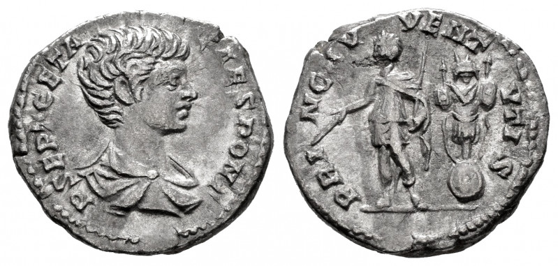 Geta. Denarius. 200-202 AD. Rome. (Ric-18). (Bmcre-234-239). (Rsc-157b). Anv.: P...