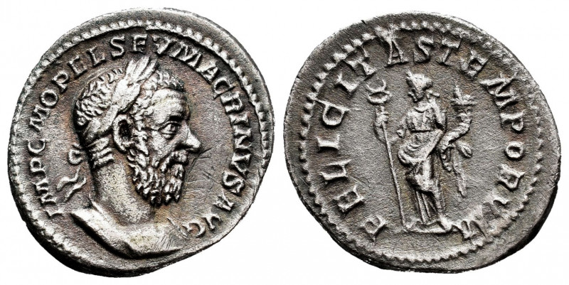 Macrinus. Denarius. 217-218 AD. Rome. (Ric-60). (Bmcre-62). (Rsc-15a). Anv.: IMP...