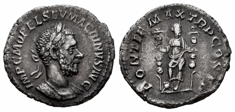 Macrinus. Denarius. 217-218 AD. Rome. (Ric-22a). (Bmcre-38). (Rsc-60). Anv.: IMP...