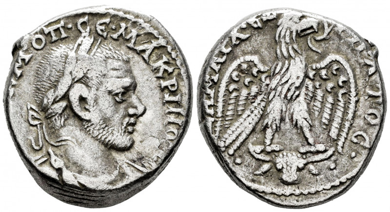 Macrinus. Carrhae. Tetradrachm. 217-218 AD. Mesopotamia. (Prieur-827). Anv.: (AY...