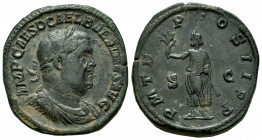 Balbinus. Sestertius. 238 AD. Rome. (Ric-IV 16). (Bmcre-28). (Banti-7). Anv.: IMP CAES D CAEL BALBINVS AVG, laureate, draped and cuirassed bust right....