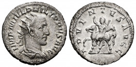 Philip I. Antoninianus. 244-247 AD. Rome. (Ric-IV 26b). (Rsc-3). Anv.: IMP M IVL PHILIPPVS AVG, radiate, draped and cuirassed bust to right. Rev.: ADV...