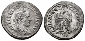 Philip I. Seleucis and Pieria. Tetradrachm. 248 AD. Antioch. (Prieur-445). (McAlee-934). Anv.: AYTOK K M IOYΛI ΦIΛIΠΠOC CEB, laureate, draped and cuir...