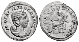 Otacilia Severa. Antoninianus. 246-248 AD. Rome. (Ric-125c). (Rsc-4). Rev.: CONCORDIA AVGG, Concordia seated to left, holding patera and double cornuc...