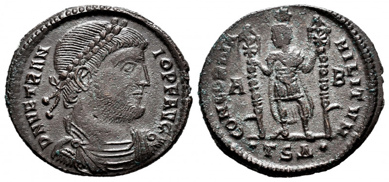 Vetranius. Mariorina. 350 AD. Thessalonica. (Ric-131). Rev.: CONCORDIA MILITVM. ...