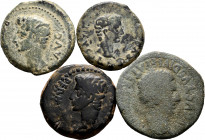Lot of 4 Iberian bronzes, 2 unit of Iulia Traducta, 1 unit of Bilibilis and 1 half of Emerita Augusta. TO EXAMINE. Almost F/Almost VF. Est...90,00. 
...
