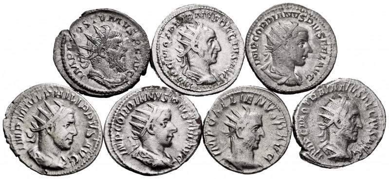 Lot of 7 different antoninians from the Roman Empire. TO EXAMINE. VF/Choice VF. ...