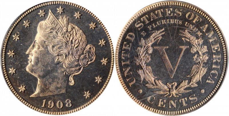 Liberty Head Nickel

1908 Liberty Head Nickel. Proof-65 (PCGS). OGH.

PCGS# ...
