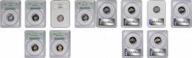 Jefferson Nickel

Lot of (6) Certified Proof Jefferson Nickels.

Included are: 1938 Proof-63 (PCGS), OGH; 1952 Proof-67 (NGC), OH; 1952 Proof-66 C...