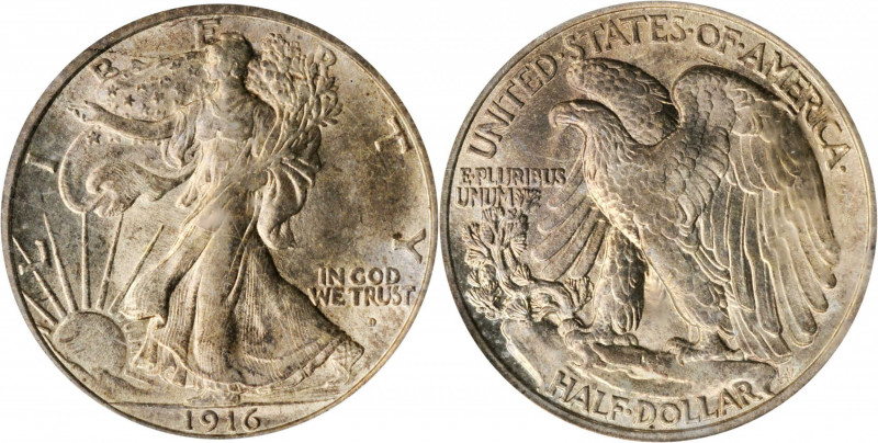 Walking Liberty Half Dollar

1916-D Walking Liberty Half Dollar. MS-63 (PCGS)....