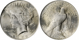Peace Silver Dollar

1922 Peace Silver Dollar. MS-65 (PCGS). OGH.

PCGS# 7357. NGC ID: 257C.