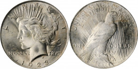 Peace Silver Dollar

1923 Peace Silver Dollar. MS-65 (PCGS). OGH.

PCGS# 7360. NGC ID: 257F.