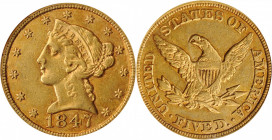 Liberty Head Half Eagle

1847 Liberty Head Half Eagle. EF-40 (NGC). CAC--Gold Label. OH.

PCGS# 8231. NGC ID: 25TL.