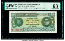 Bangladesh Bangladesh Bank 100 Taka ND (1972) Pick 9b PMG Choice Uncirculated 63. Staple holes.

HID09801242017

© 2020 Heritage Auctions | All Rights...