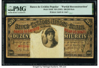 Brazil Banco de Credito Popular 200 Mil Reis ND (1891) Pick S549 Partial Reconstruction PMG Holder. 

HID09801242017

© 2020 Heritage Auctions | All R...