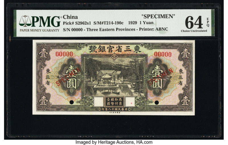 China Toong San Sang Government Bank 1 Yuan 11.1929 Pick S2962s1 S/M#T214-190c S...