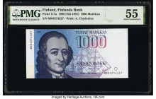 Finland Finlands Bank 1000 Markkaa 1986 (ND 1991) Pick 117a PMG About Uncirculated 55. 

HID09801242017

© 2020 Heritage Auctions | All Rights Reserve...