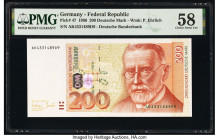 Germany Federal Republic Deutsche Bundesbank 200 Deutsche Mark 1996 Pick 47 PMG Choice About Unc 58. 

HID09801242017

© 2020 Heritage Auctions | All ...
