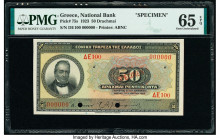 Greece National Bank of Greece 50 Drachmai 12.3.1923 Pick 75s Specimen PMG Gem Uncirculated 65 EPQ. Two POCs.

HID09801242017

© 2020 Heritage Auction...