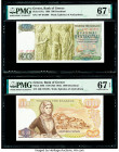 Greece Bank of Greece 500; 1000 Drachmai 1968; 1970 (ND 1972) Pick 197a; 198b Two Examples PMG Superb Gem Unc 67 EPQ (2). 

HID09801242017

© 2020 Her...