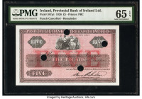 Ireland Provincial Bank of Ireland Limited 5 Pounds 5.10.1926 Pick 347p1 Remainder PMG Gem Uncirculated 65 EPQ. Four POCs.

HID09801242017

© 2020 Her...