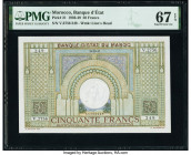 Morocco Banque d'Etat du Maroc 50 Francs 28.10.1947 Pick 21 PMG Superb Gem Unc 67 EPQ. 

HID09801242017

© 2020 Heritage Auctions | All Rights Reserve...