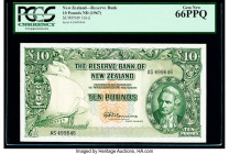 New Zealand Reserve Bank of New Zealand 10 Pounds ND (1960-67) Pick 161d PCGS Gem New 66PPQ. 

HID09801242017

© 2020 Heritage Auctions | All Rights R...