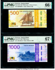 Norway Norges Bank 500; 1000 Kroner 2018; 2019 Pick 56a; 57a Two Examples PMG Gem Uncirculated 66 EPQ; Superb Gem Unc 67 EPQ. 

HID09801242017

© 2020...