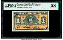 Paraguay Republica del Paraguay 1 Peso 28.1.1916 Pick 138a PMG Choice About Unc 58. Wet ink transfer.

HID09801242017

© 2020 Heritage Auctions | All ...