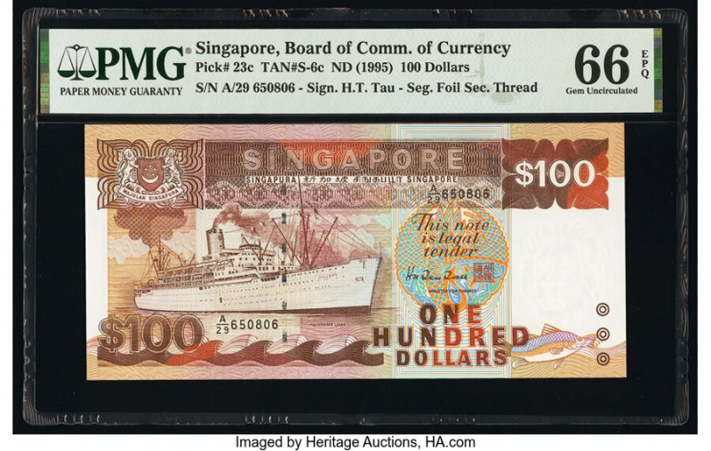 Singapore Board of Commissioners of Currency 100 Dollars ND (1995) Pick 23c TAN#...