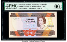 Solomon Islands Solomon Islands Monetary Authority 20 Dollars ND (1981) Pick 8 PMG Gem Uncirculated 66 EPQ. 

HID09801242017

© 2020 Heritage Auctions...